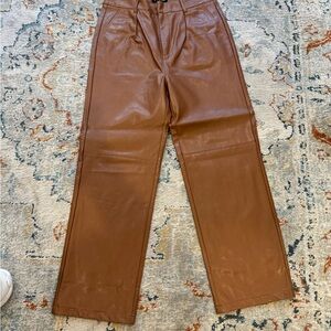 Emory Park Tan Leather Trousers